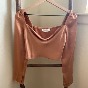 Dusty Rose Satin Top